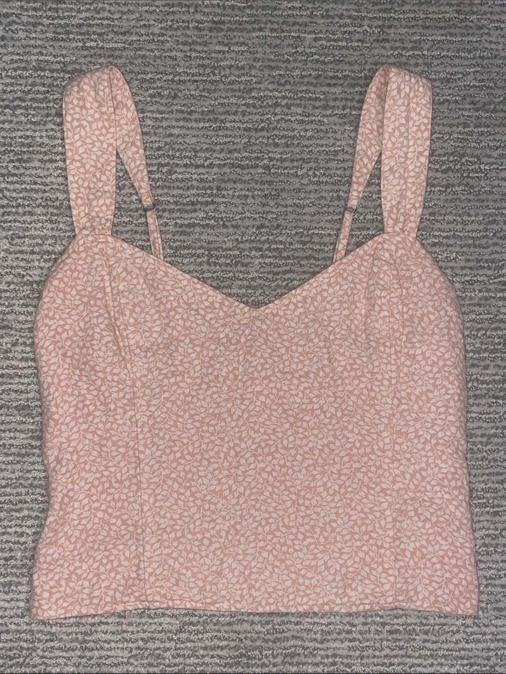 Abercrombie & Fitch Floral Cropped Cami Top Orange White – Small